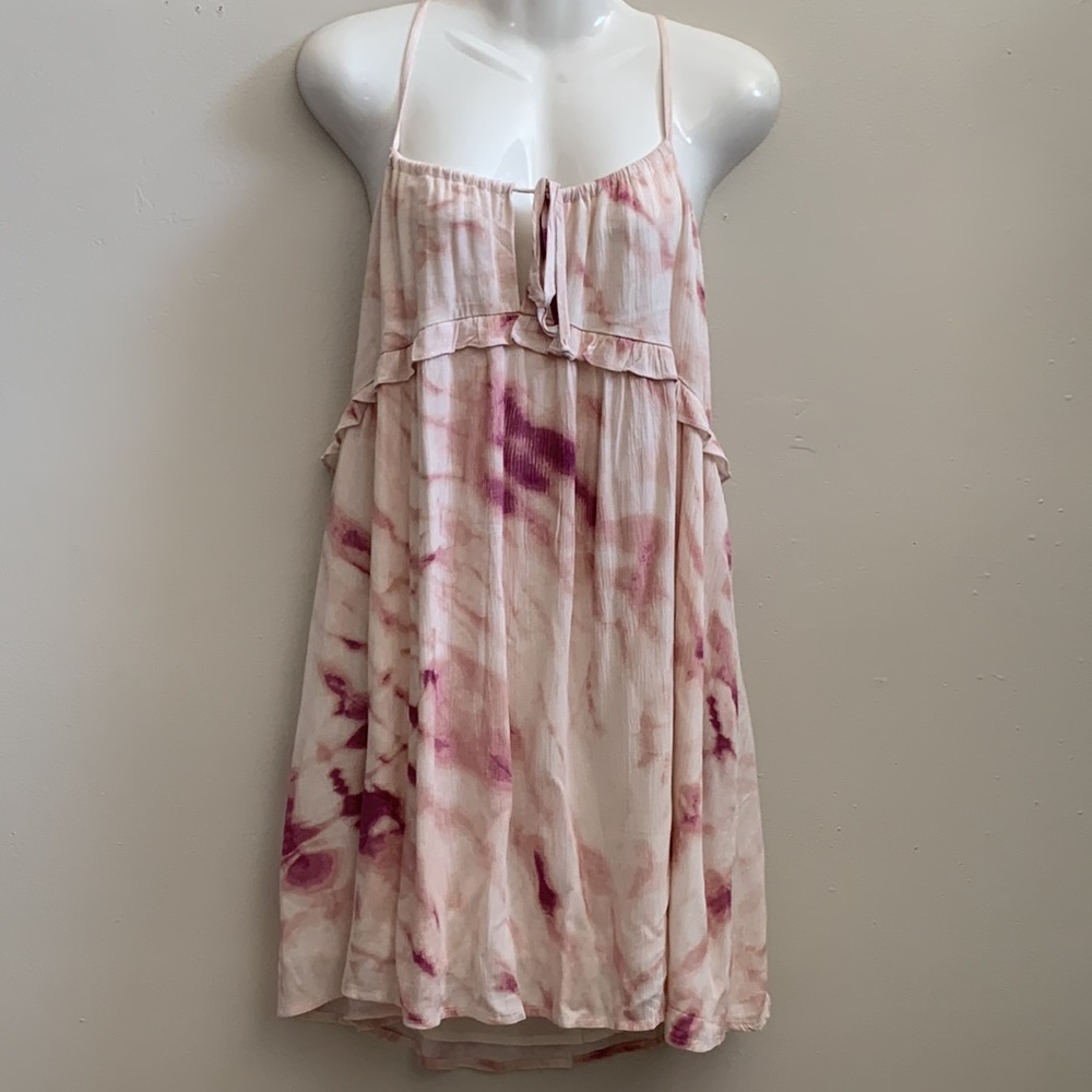 Olivaceous NWT Women's Purple/Pink Tie Dye Spaghetti Straps Dress Size L
